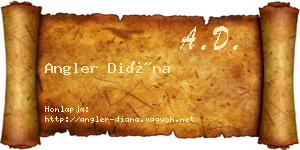 Angler Diána névjegykártya